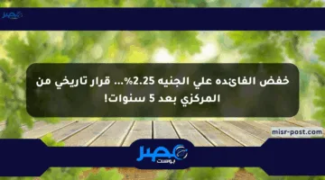 خفض الفائدة على الجنيه 2.25%… قرار تاريخي من المركزي بعد 5 سنوات!